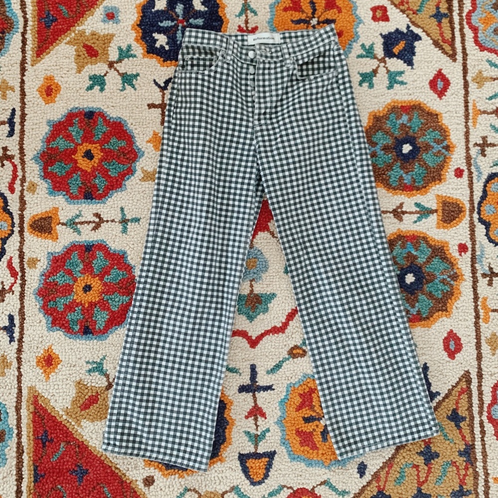 reformation fawcett jean mia gingham wash